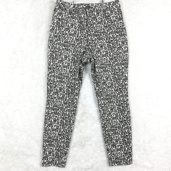 D. Jeans Womens‎ Skinny Denim Leopard Print Gray High Rise Stretch 14 - Picture 1 of 10